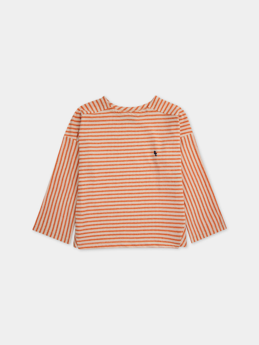 Orange t-shirt for kids with stripes